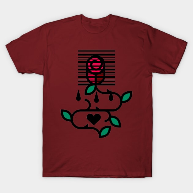 broken heart rose T-Shirt by daydeal